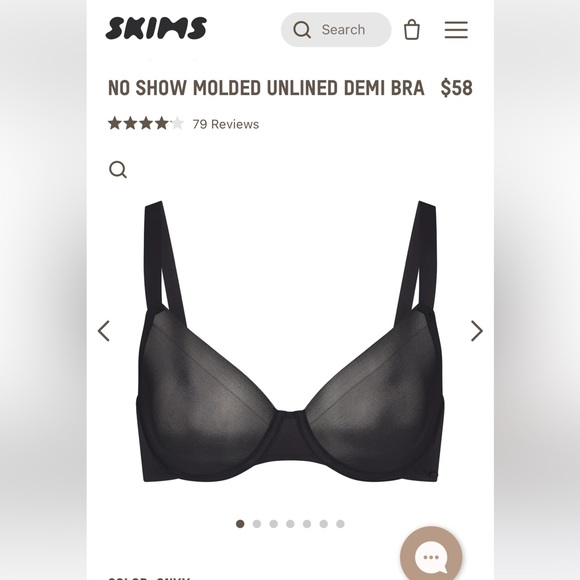 Skims no show unlined Demi bra - Picture 1 of 4